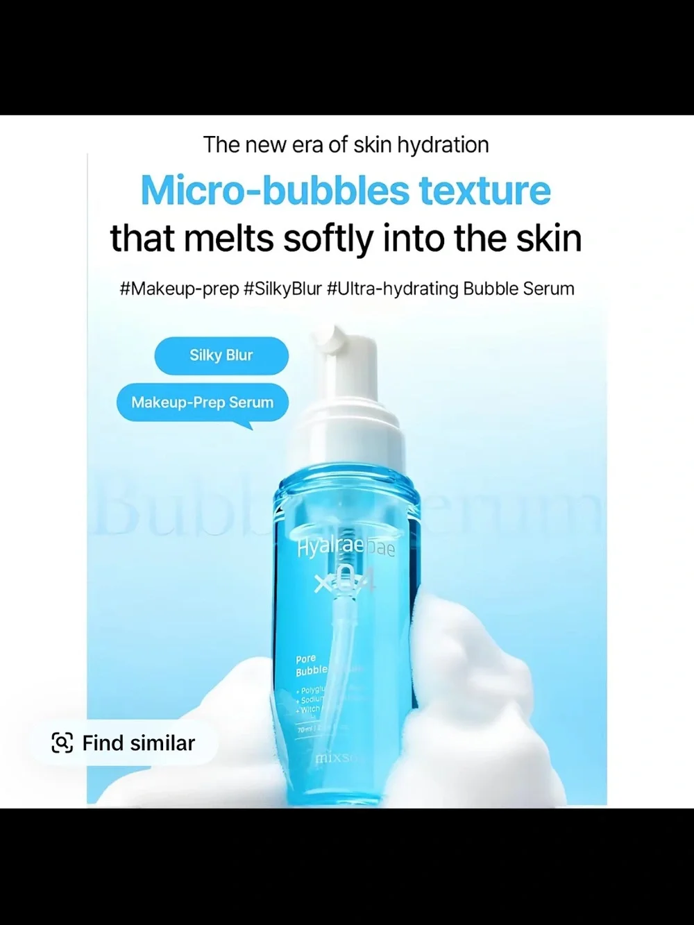 Hyal 4X Pore Blur Duo | Pore Bubble Serum + Blurring Cream with Niacinamide Set